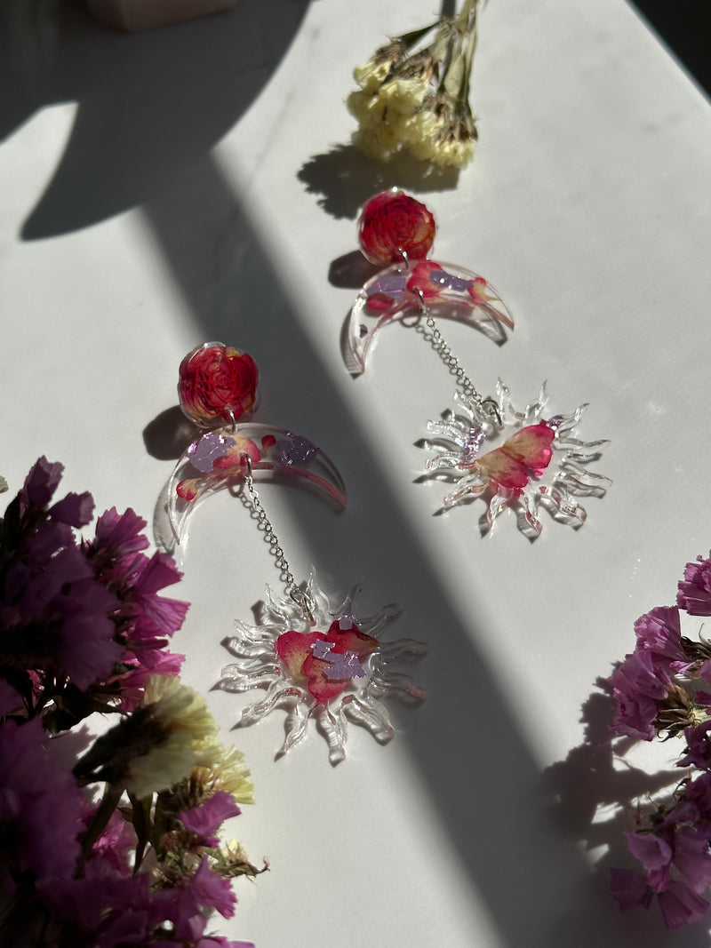 “Flower Child” Roses Earrings