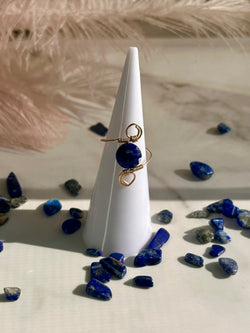 Lapis Lazuli Gold Filled Wire Ring