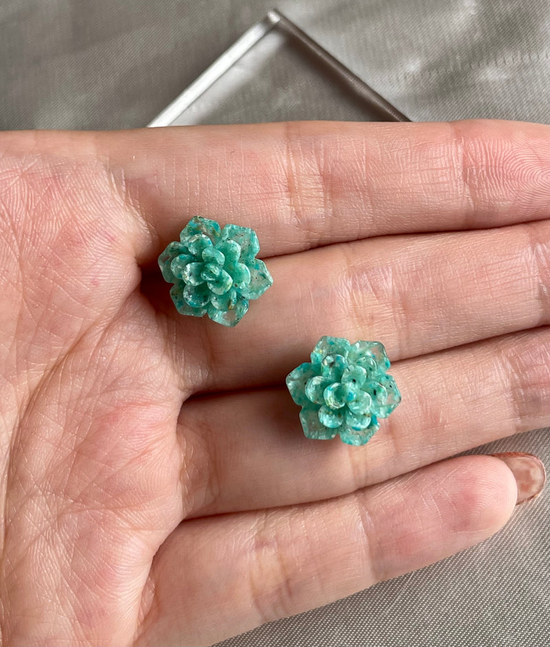 Succulent Chrysocolla Stud