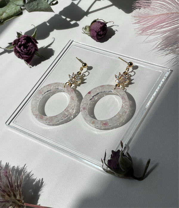 The Intention Goddess - "The Valentina" Pink Tourmaline & Quartz Earrings