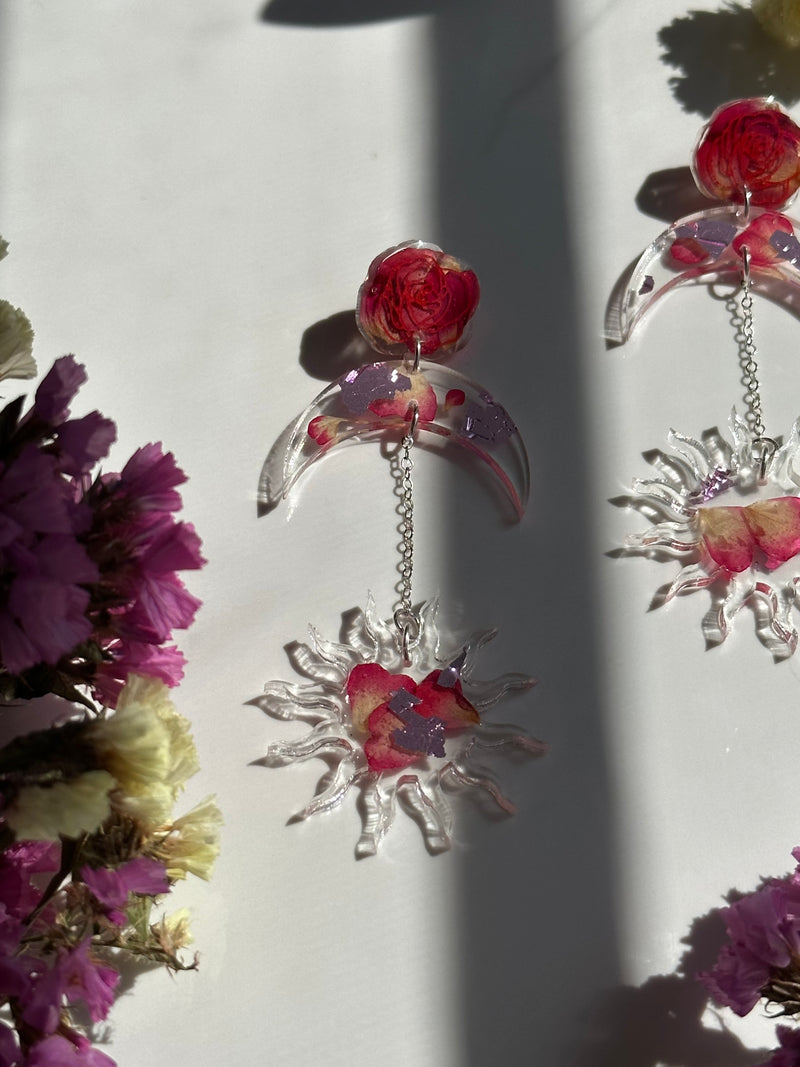 “Flower Child” Roses Earrings