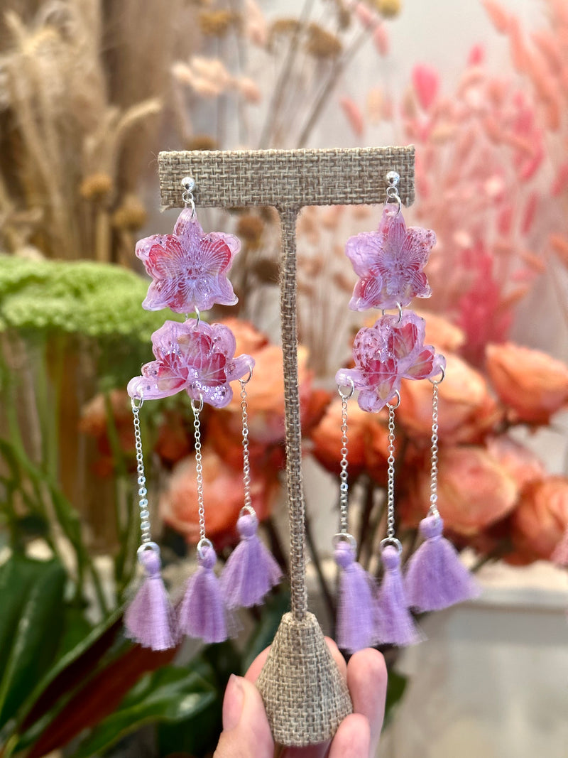 “Flower Spirits” Dried Flowers Earrings
