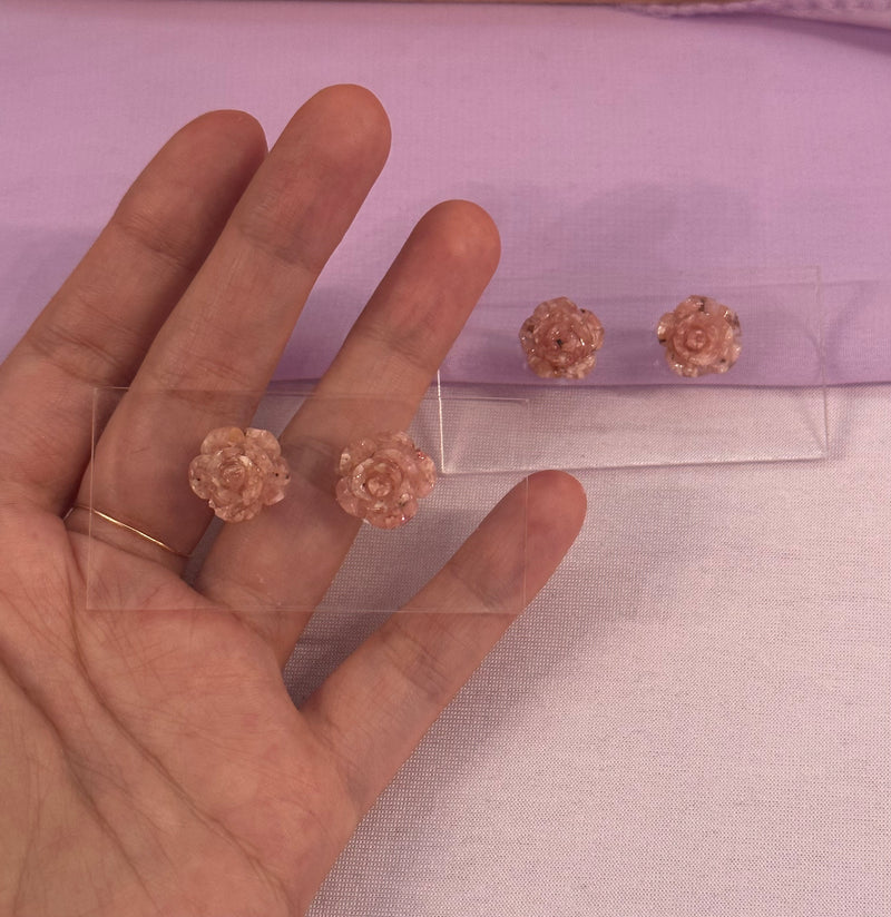 Rhodochrosite Roses Studs