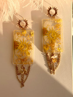 “The Sun” Tarot Card Carnelian and Citrine Earrings