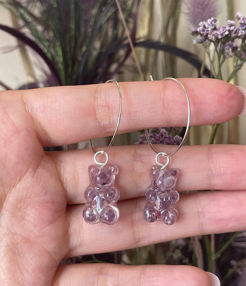 Lepidolite Gummy Bear Hoops