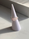 Rose Quartz Sterling Silver Wire Ring