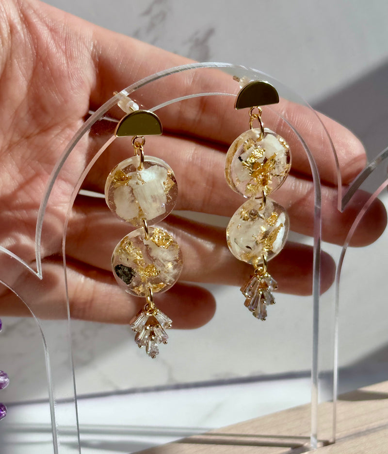 “Compassion Goddess" Moonstone Earrings (Double)