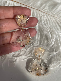 “Goddess of Abundance” Rose Quartz Dangle Studs