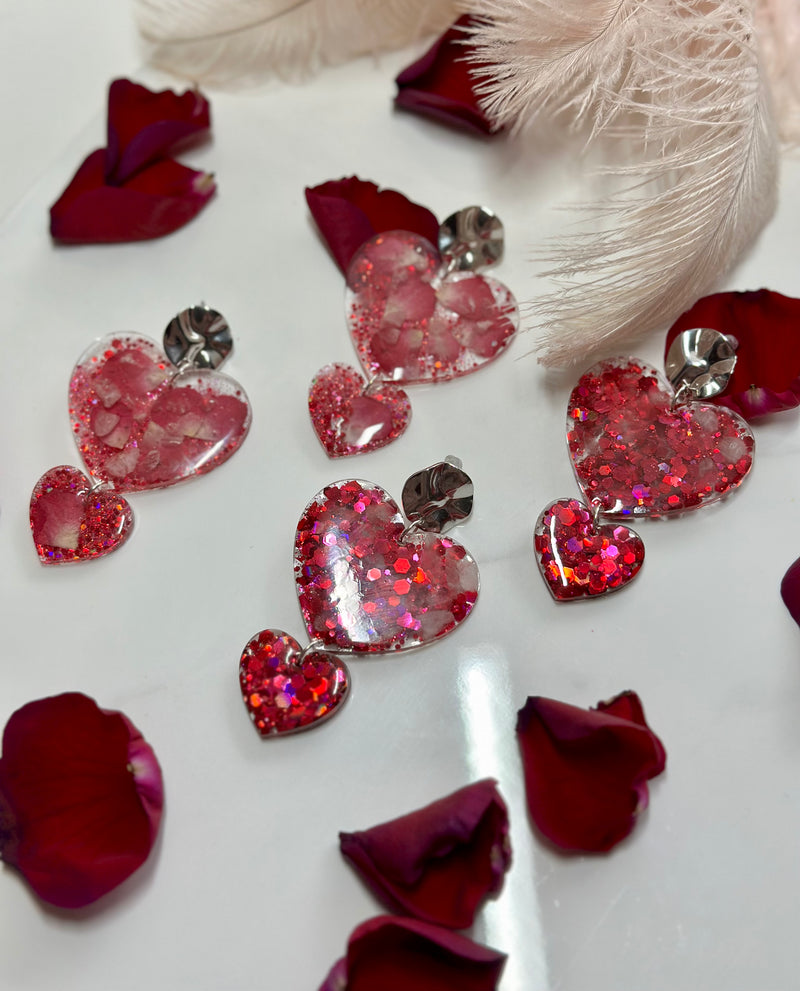 “Queen of Hearts” Rose Quartz Earrings