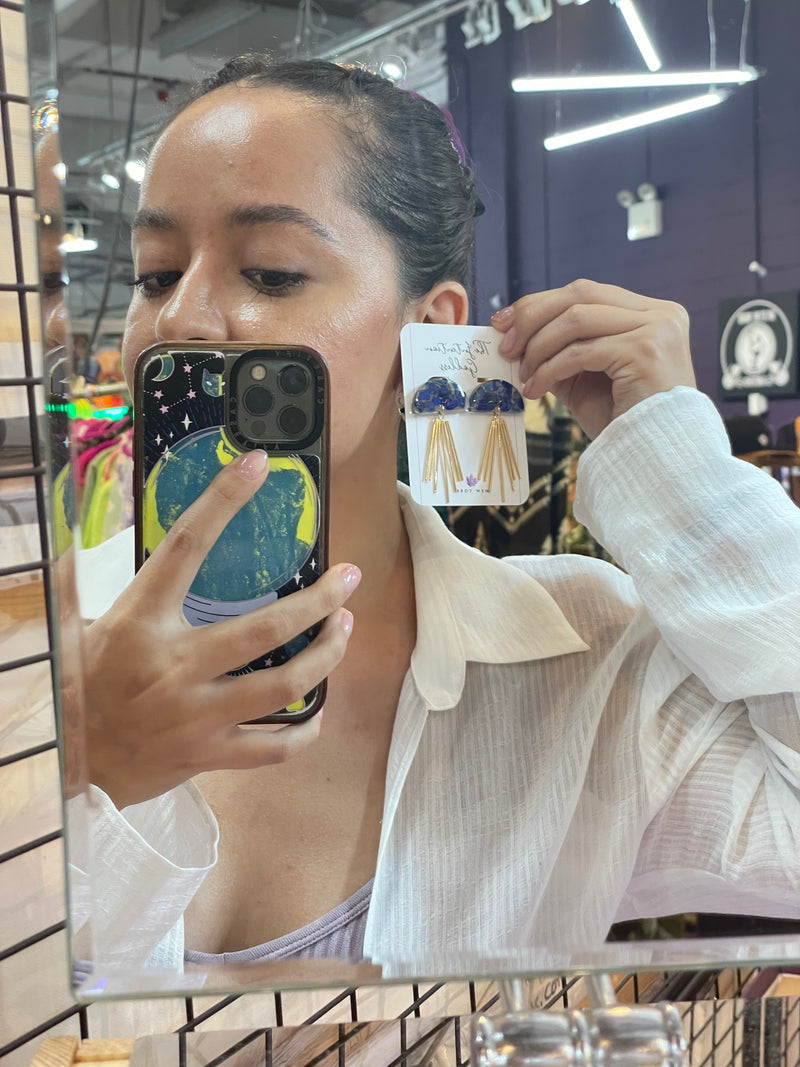 “Dimension" Lapis Lazuli Earrings