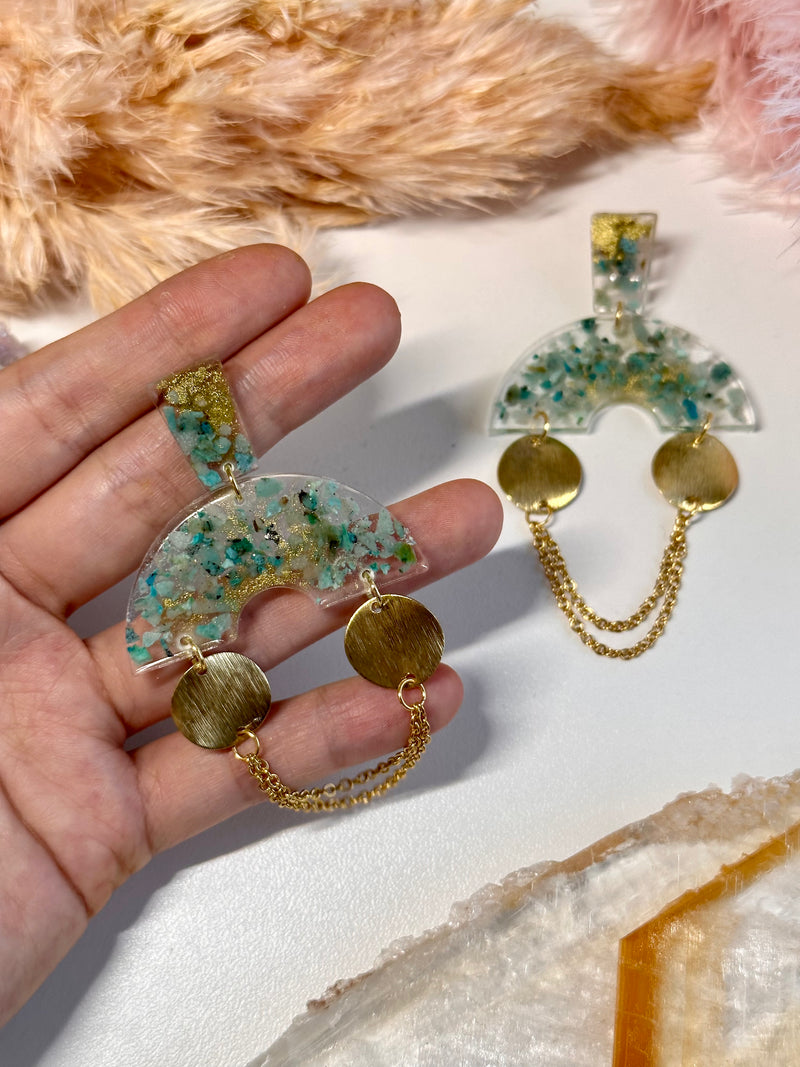 “Goddesy” Chrysocolla Studs