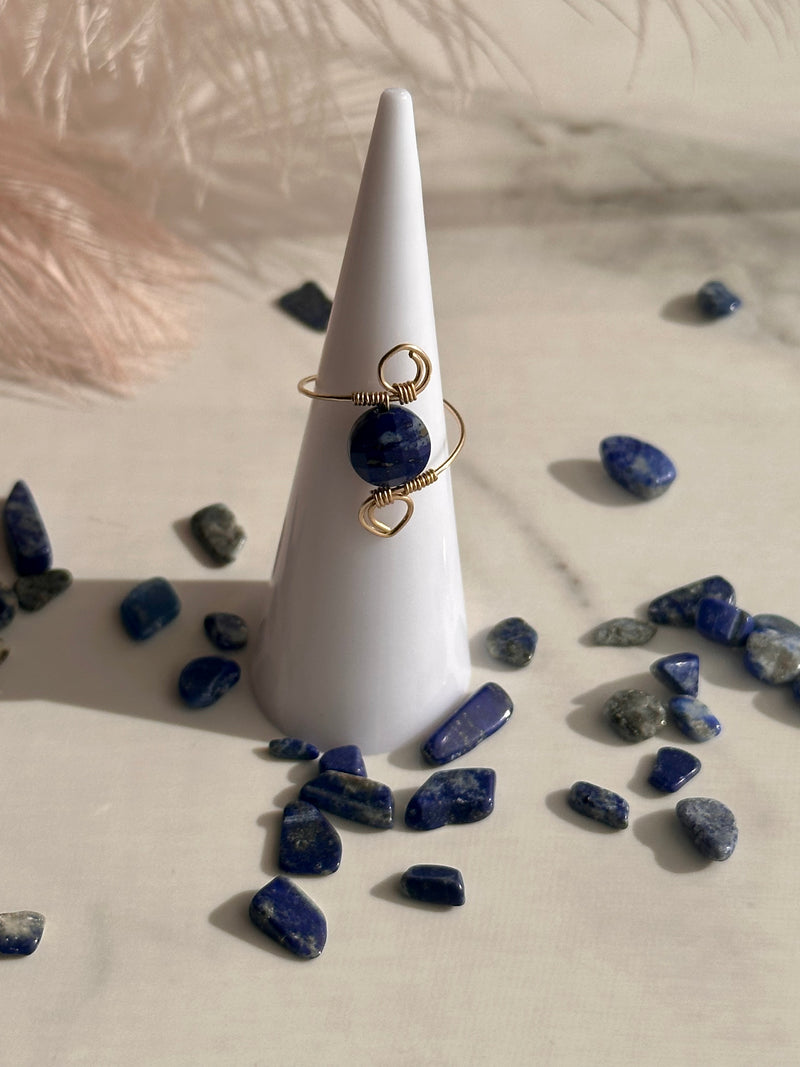 Lapis Lazuli Gold Filled Wire Ring
