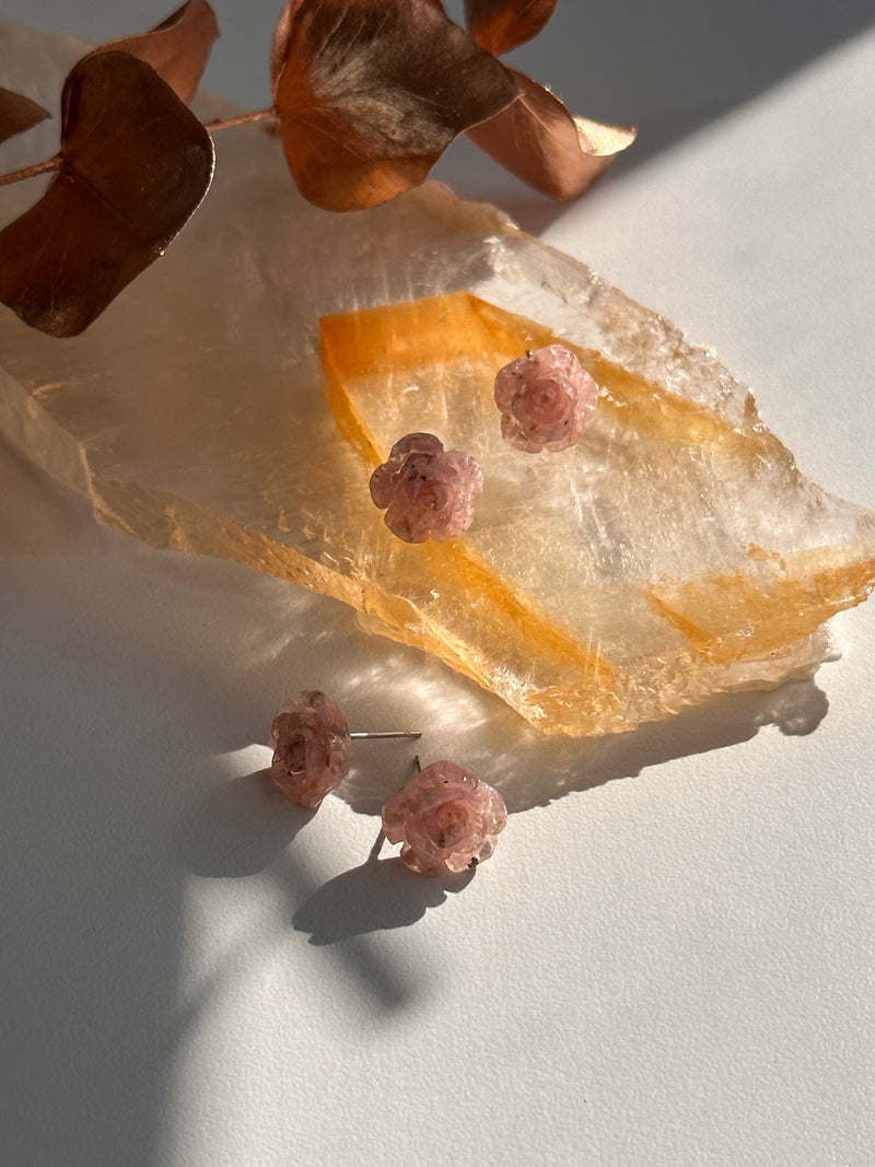 Rhodochrosite Roses Studs