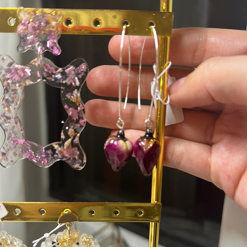“La vie en Rose” Roses Sterling Silver Earrings
