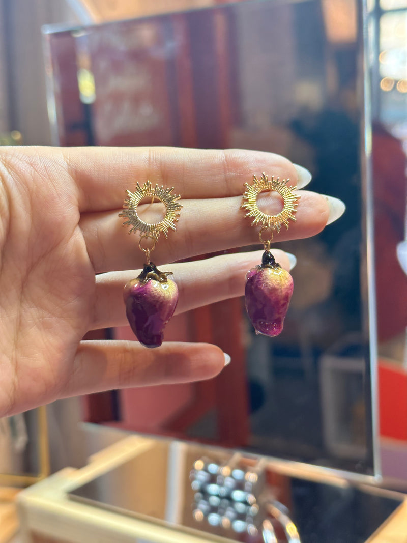 “La vie en Rose” Roses & Sun Earrings
