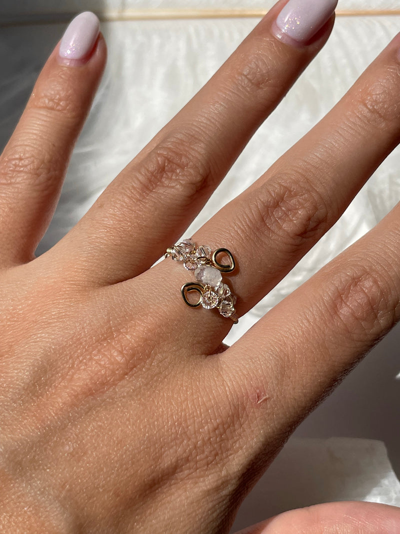 Moonstone Gold Filled Wire Ring