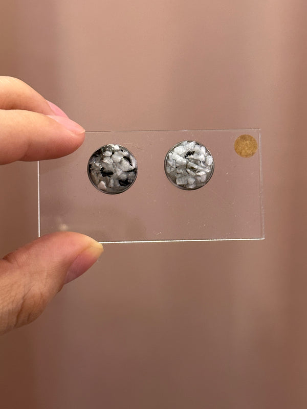 “Rawness" Moonstone Studs