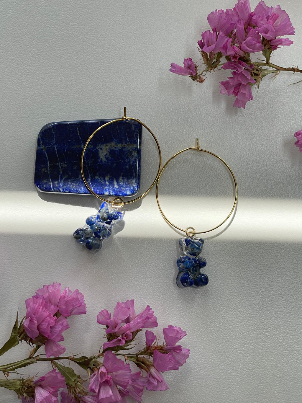 “Gummy Bear” Lapis Lazuli Hoops