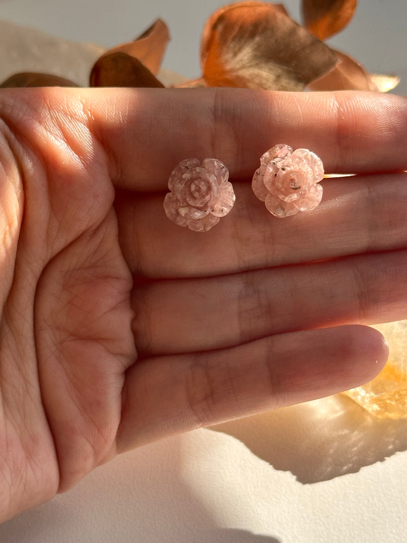 Rhodochrosite Roses Studs