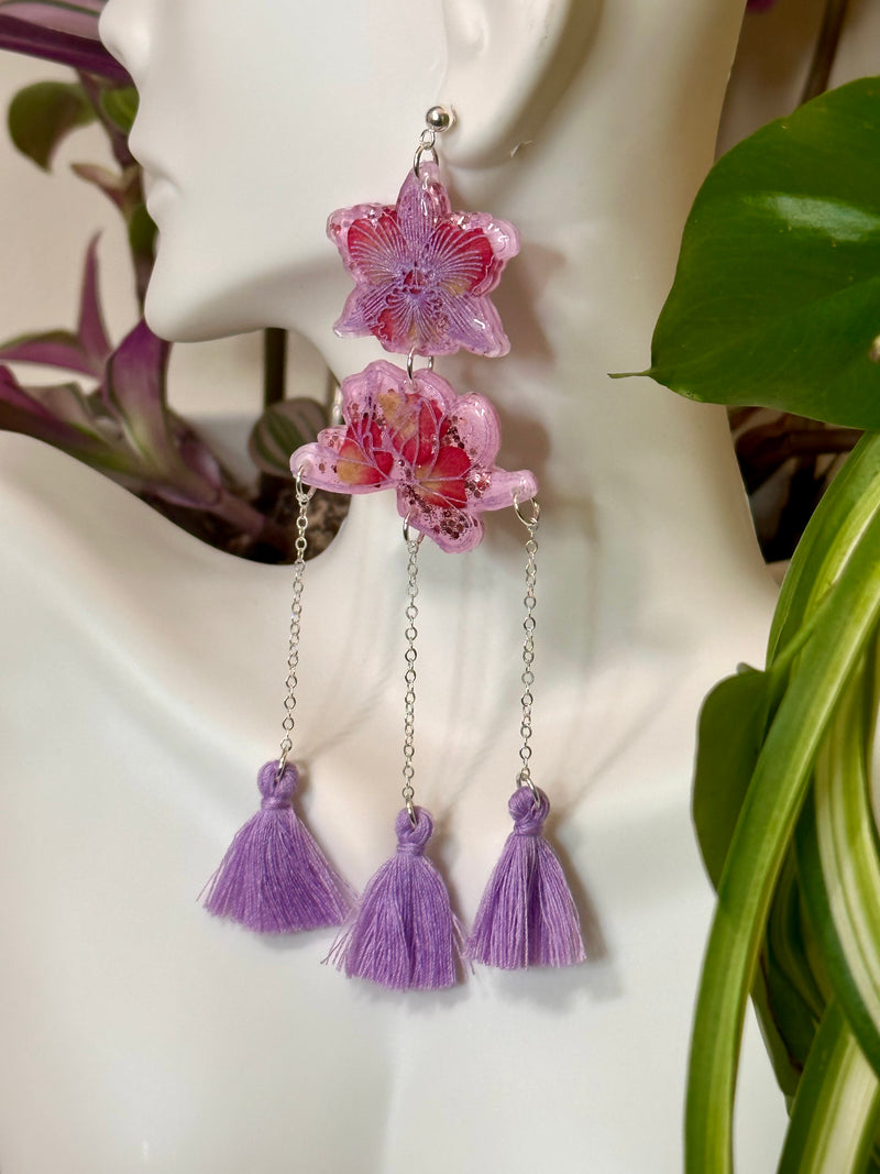 “Flower Spirits” Dried Flowers Earrings