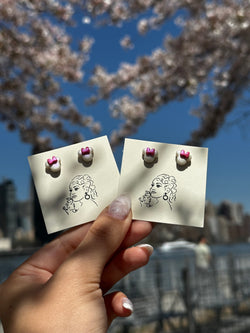 “La Mini” Mini Mouse Clay Studs