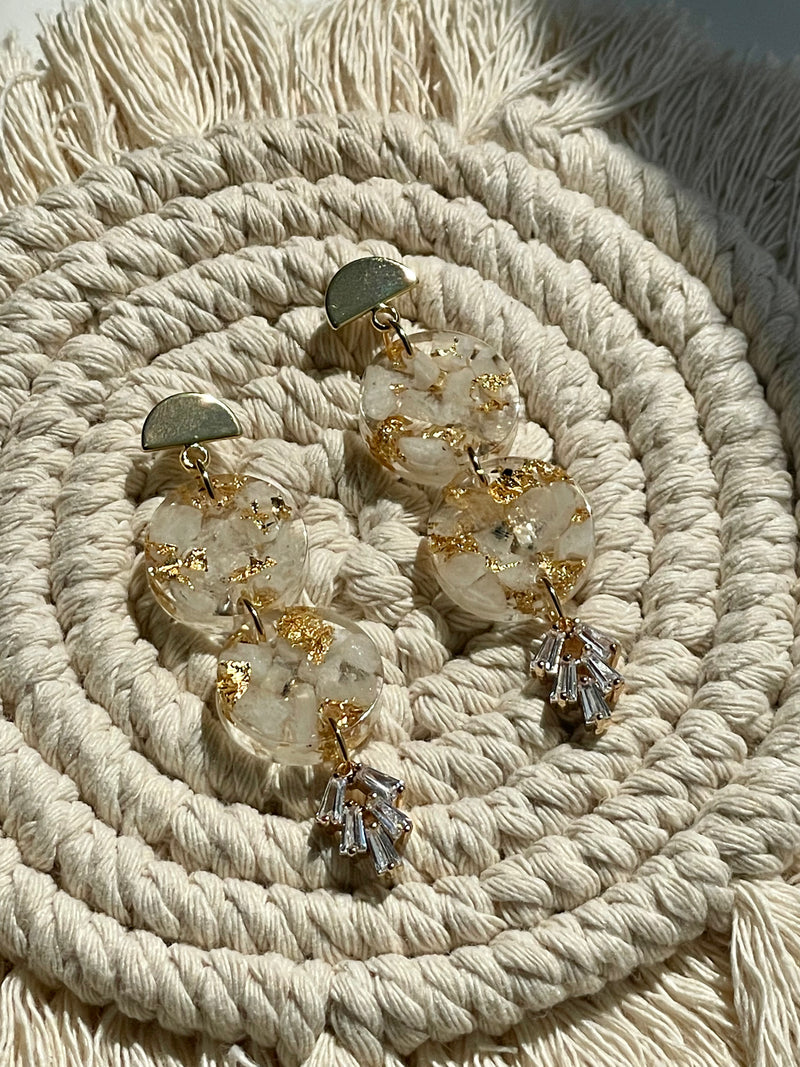 “Compassion Goddess" Moonstone Earrings (Double)